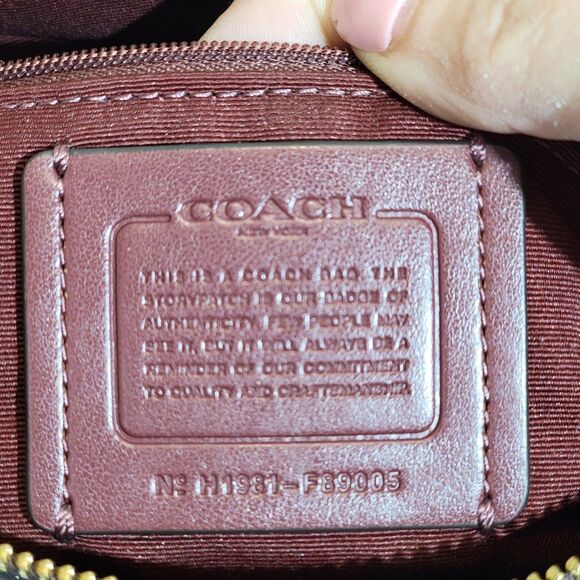 Coach Rowan PVC Leather & Snakeskin Trim Satchel Bag Purse H1981-F89005 - Picture 9 of 14